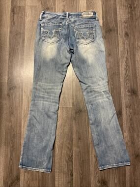 Hydraulic Bailey Jeans Women's Size 7/8 Light Wash Bootcut Flared Thick Stitch